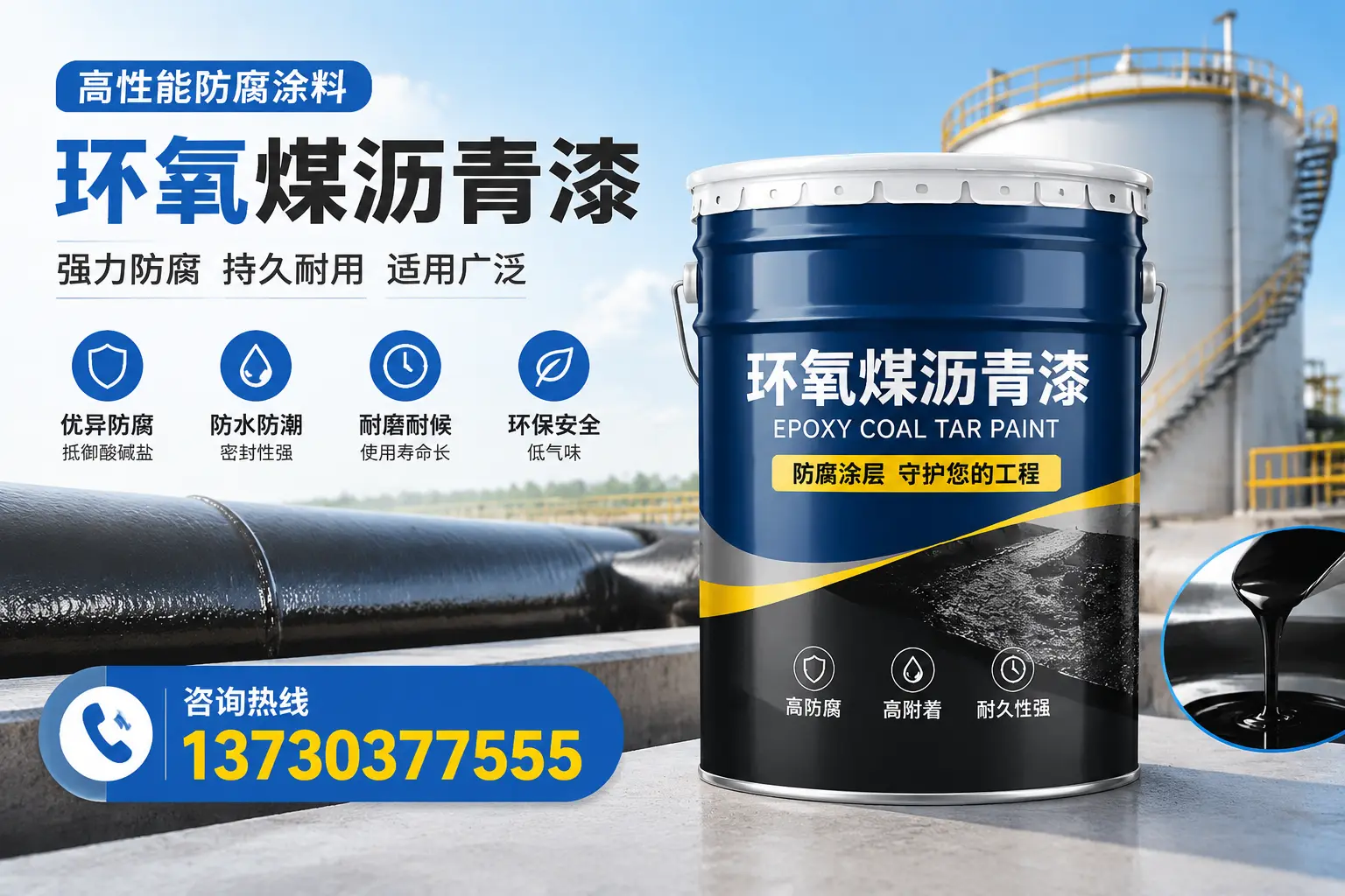 环氧煤沥青漆的耐久性分析,适合昭通的使用场景